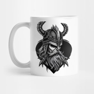 Viking Skull with a Heart Shape Mug